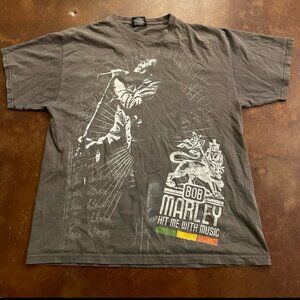 Bob Marley "Hit Me With Music" t-shirt by ZION Rootswear Size XL